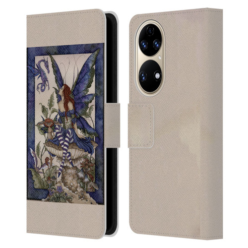 Amy Brown Pixies Bottom Of The Garden Leather Book Wallet Case Cover For Huawei P50