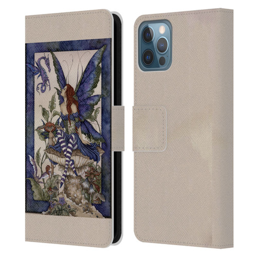 Amy Brown Pixies Bottom Of The Garden Leather Book Wallet Case Cover For Apple iPhone 12 / iPhone 12 Pro