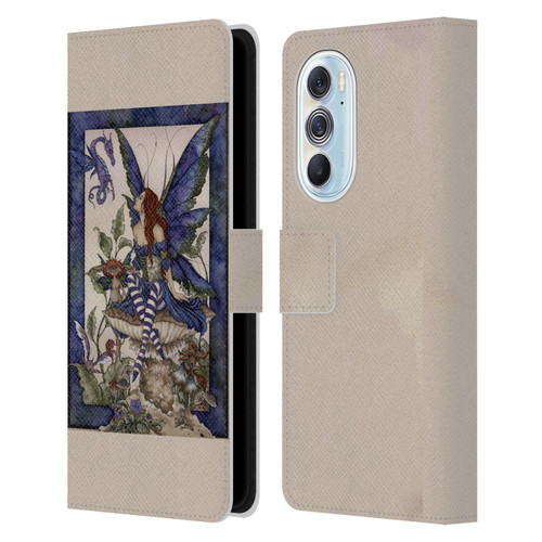 Amy Brown Pixies Bottom Of The Garden Leather Book Wallet Case Cover For Motorola Edge X30