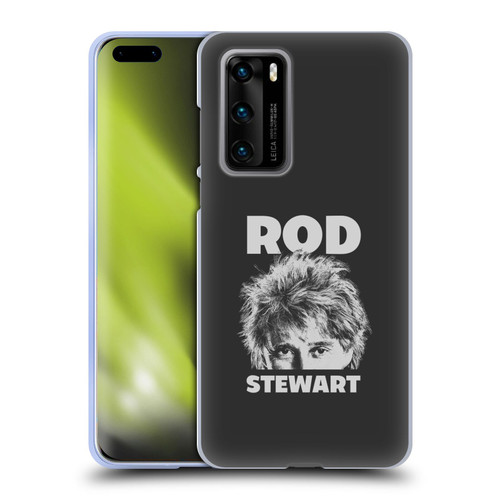 Rod Stewart Art Black And White Soft Gel Case for Huawei P40 5G