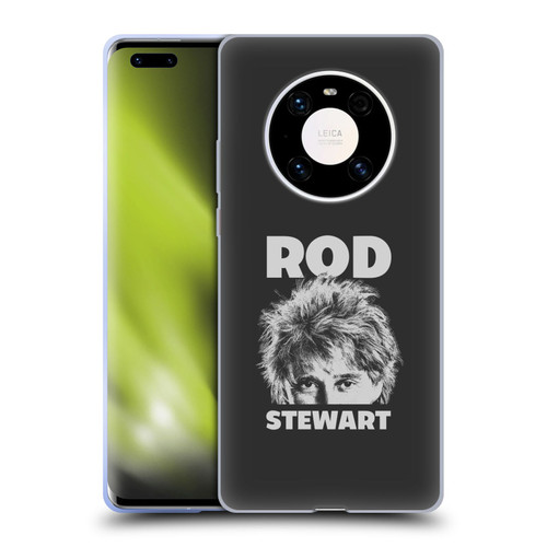 Rod Stewart Art Black And White Soft Gel Case for Huawei Mate 40 Pro 5G