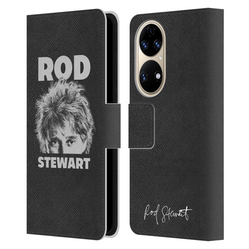 Rod Stewart Art Black And White Leather Book Wallet Case Cover For Huawei P50