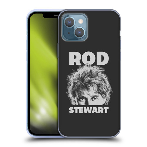 Rod Stewart Art Black And White Soft Gel Case for Apple iPhone 13