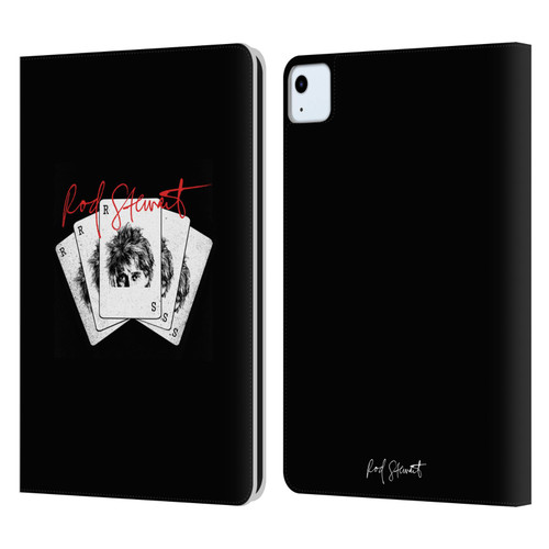 Rod Stewart Art Poker Hand Leather Book Wallet Case Cover For Apple iPad Air 2020 / 2022