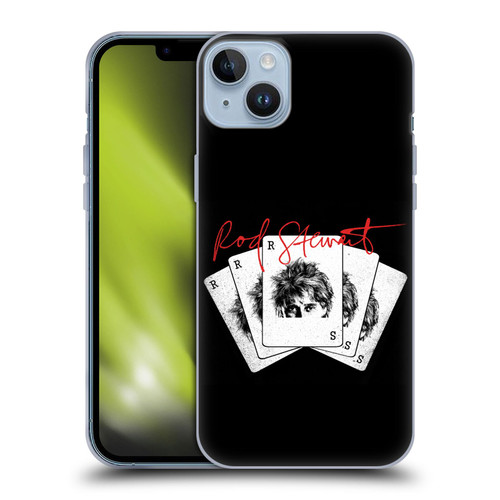 Rod Stewart Art Poker Hand Soft Gel Case for Apple iPhone 14 Plus
