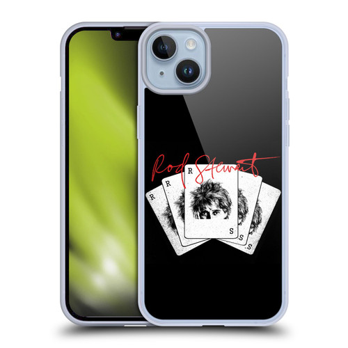 Rod Stewart Art Poker Hand Soft Gel Case for Apple iPhone 14 Plus