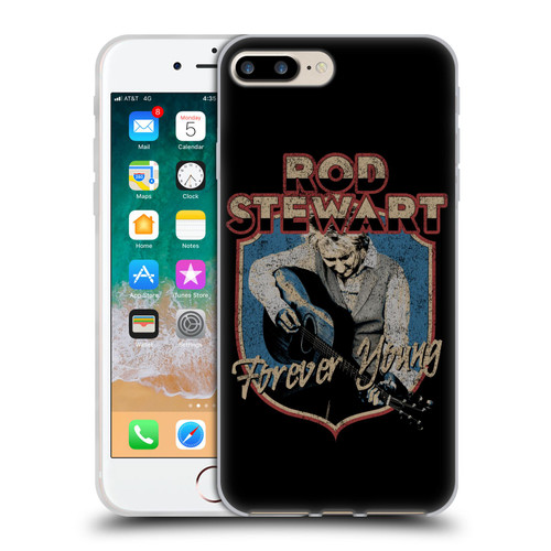 Rod Stewart Art Forever Young Soft Gel Case for Apple iPhone 7 Plus / iPhone 8 Plus