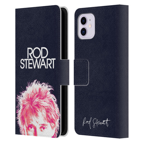 Rod Stewart Art Neon Leather Book Wallet Case Cover For Apple iPhone 11