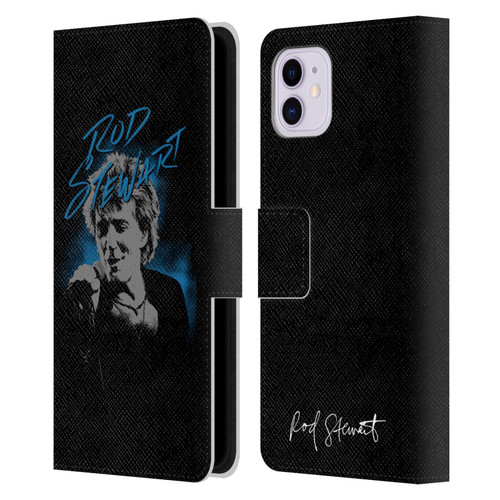 Rod Stewart Art Scribble Leather Book Wallet Case Cover For Apple iPhone 11