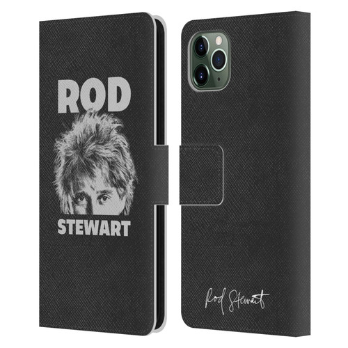Rod Stewart Art Black And White Leather Book Wallet Case Cover For Apple iPhone 11 Pro Max