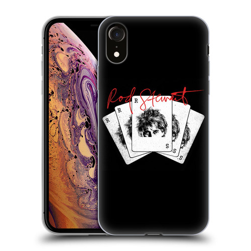 Rod Stewart Art Poker Hand Soft Gel Case for Apple iPhone XR