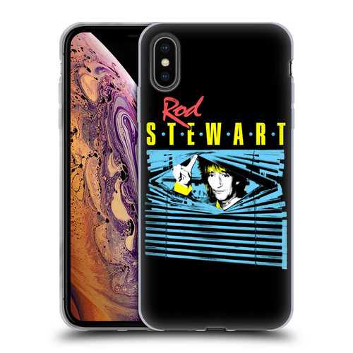 Rod Stewart Art Blinds Soft Gel Case for Apple iPhone XS Max