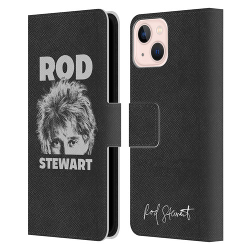 Rod Stewart Art Black And White Leather Book Wallet Case Cover For Apple iPhone 13