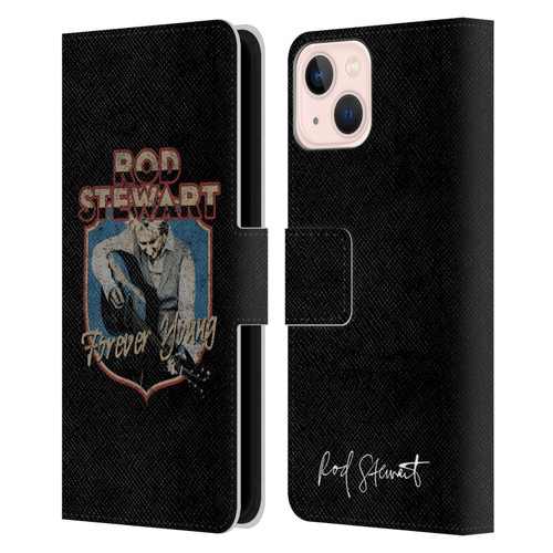 Rod Stewart Art Forever Young Leather Book Wallet Case Cover For Apple iPhone 13