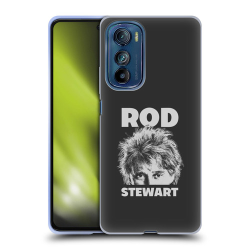 Rod Stewart Art Black And White Soft Gel Case for Motorola Edge 30