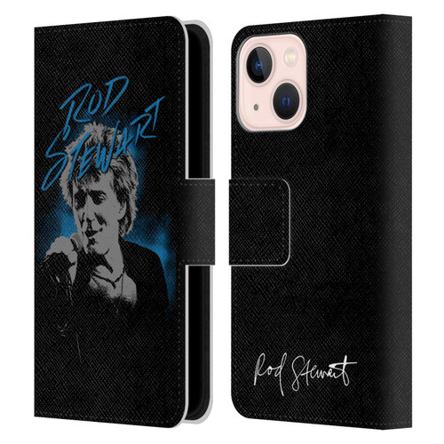 Rod Stewart Art Scribble Leather Book Wallet Case Cover For Apple iPhone 13 Mini