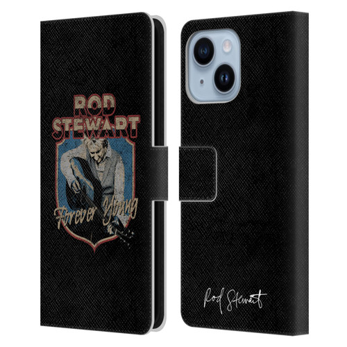 Rod Stewart Art Forever Young Leather Book Wallet Case Cover For Apple iPhone 14 Plus