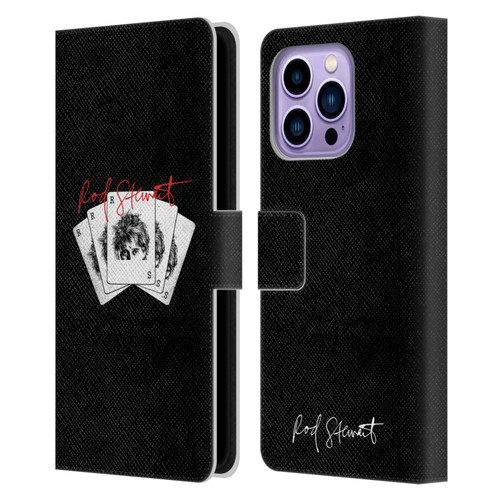 Rod Stewart Art Poker Hand Leather Book Wallet Case Cover For Apple iPhone 14 Pro Max