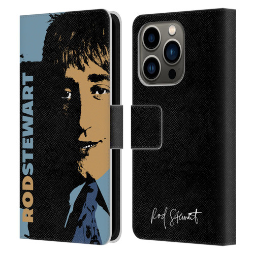 Rod Stewart Art Yesterday Retro Leather Book Wallet Case Cover For Apple iPhone 14 Pro