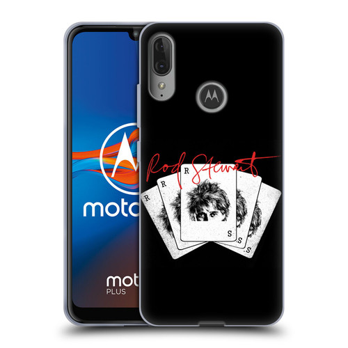 Rod Stewart Art Poker Hand Soft Gel Case for Motorola Moto E6 Plus