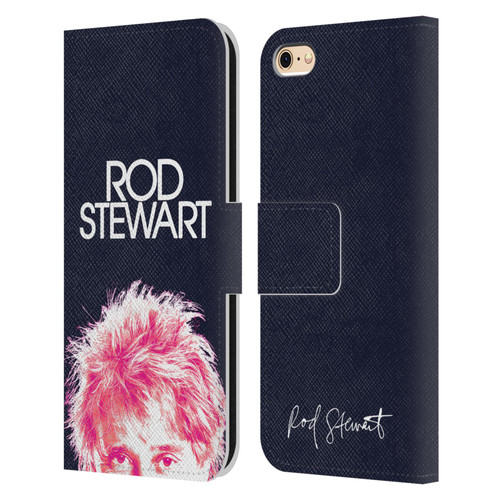 Rod Stewart Art Neon Leather Book Wallet Case Cover For Apple iPhone 6 / iPhone 6s