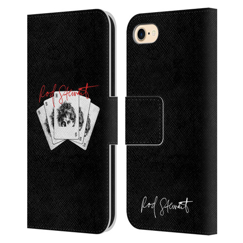 Rod Stewart Art Poker Hand Leather Book Wallet Case Cover For Apple iPhone 7 / 8 / SE 2020 & 2022