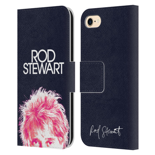 Rod Stewart Art Neon Leather Book Wallet Case Cover For Apple iPhone 7 / 8 / SE 2020 & 2022