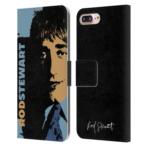 Rod Stewart Art Yesterday Retro Leather Book Wallet Case Cover For Apple iPhone 7 Plus / iPhone 8 Plus