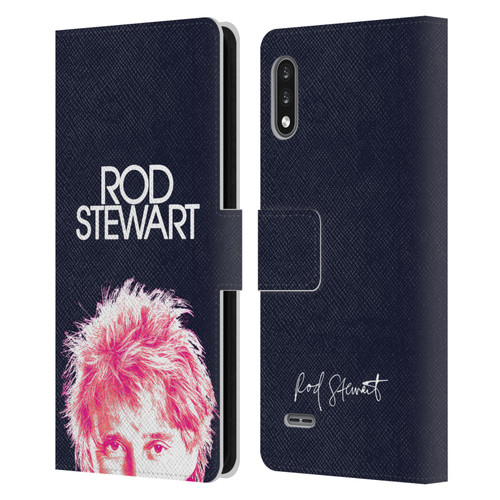 Rod Stewart Art Neon Leather Book Wallet Case Cover For LG K22