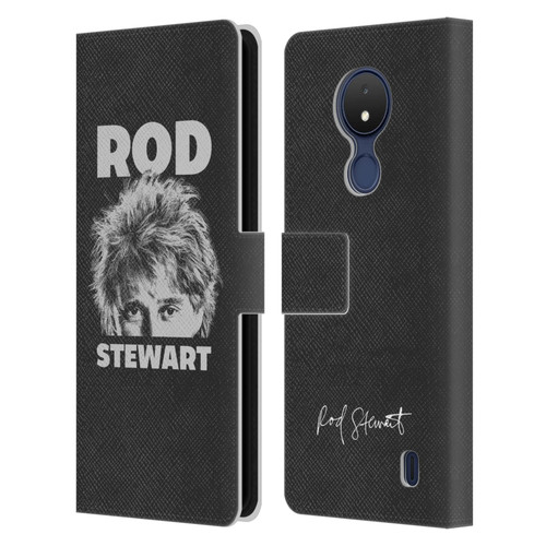 Rod Stewart Art Black And White Leather Book Wallet Case Cover For Nokia C21