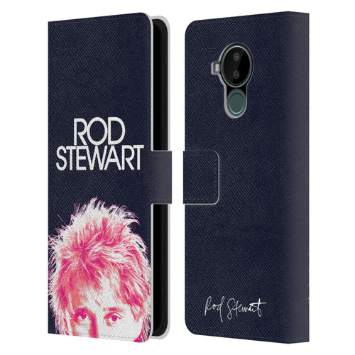Rod Stewart Art Neon Leather Book Wallet Case Cover For Nokia C30