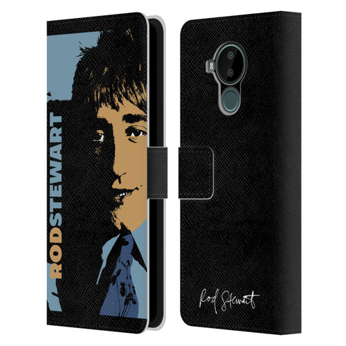 Rod Stewart Art Yesterday Retro Leather Book Wallet Case Cover For Nokia C30