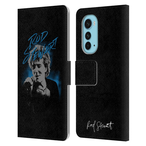 Rod Stewart Art Scribble Leather Book Wallet Case Cover For Motorola Edge (2022)