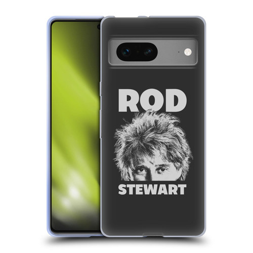 Rod Stewart Art Black And White Soft Gel Case for Google Pixel 7