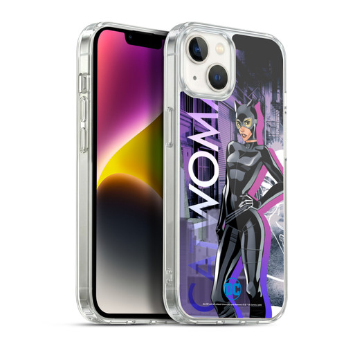 DC Women Core Compositions Catwoman Soft Gel Case for Apple iPhone 14 Plus & MagSafe
