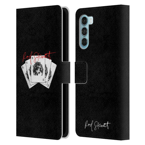 Rod Stewart Art Poker Hand Leather Book Wallet Case Cover For Motorola Edge S30 / Moto G200 5G