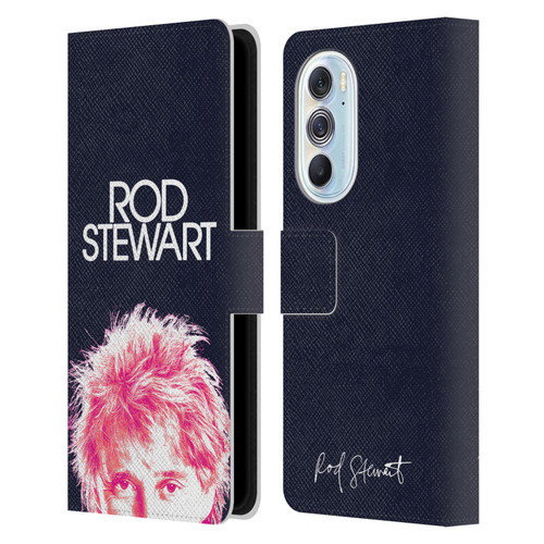 Rod Stewart Art Neon Leather Book Wallet Case Cover For Motorola Edge X30