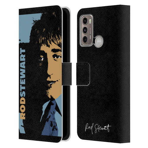 Rod Stewart Art Yesterday Retro Leather Book Wallet Case Cover For Motorola Moto G60 / Moto G40 Fusion