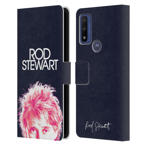 Rod Stewart Art Neon Leather Book Wallet Case Cover For Motorola G Pure