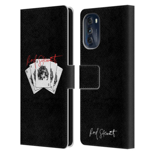 Rod Stewart Art Poker Hand Leather Book Wallet Case Cover For Motorola Moto G (2022)