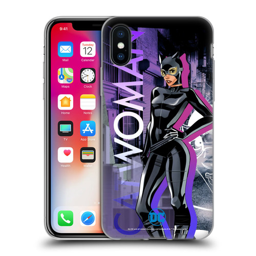DC Women Core Compositions Catwoman Soft Gel Case for Apple iPhone X / iPhone XS
