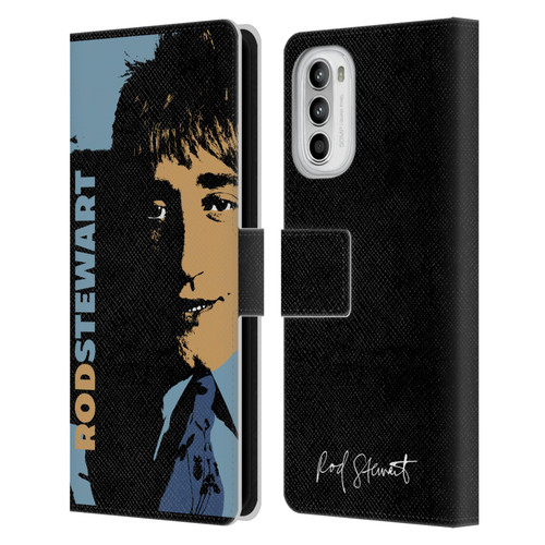 Rod Stewart Art Yesterday Retro Leather Book Wallet Case Cover For Motorola Moto G52