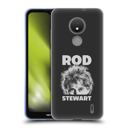 Rod Stewart Art Black And White Soft Gel Case for Nokia C21
