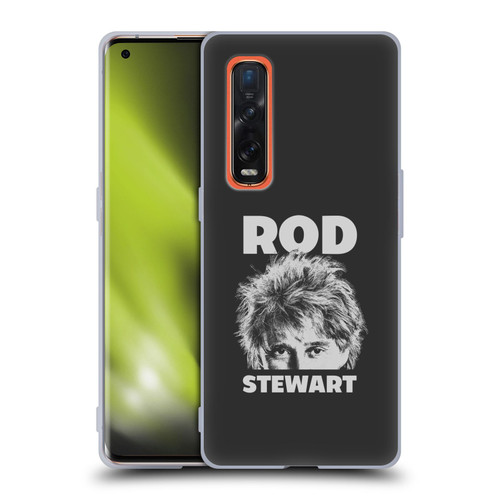 Rod Stewart Art Black And White Soft Gel Case for OPPO Find X2 Pro 5G