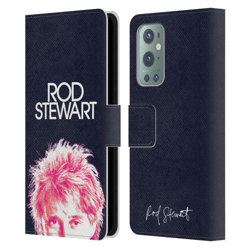 Rod Stewart Art Neon Leather Book Wallet Case Cover For OnePlus 9