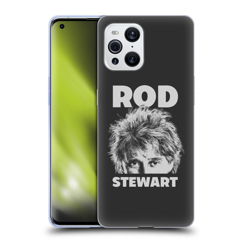 Rod Stewart Art Black And White Soft Gel Case for OPPO Find X3 / Pro