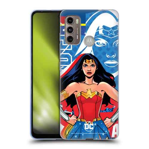 DC Women Core Compositions Wonder Woman Soft Gel Case for Motorola Moto G60 / Moto G40 Fusion