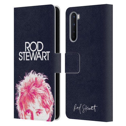 Rod Stewart Art Neon Leather Book Wallet Case Cover For OnePlus Nord 5G