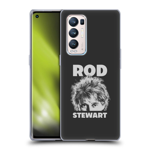 Rod Stewart Art Black And White Soft Gel Case for OPPO Find X3 Neo / Reno5 Pro+ 5G