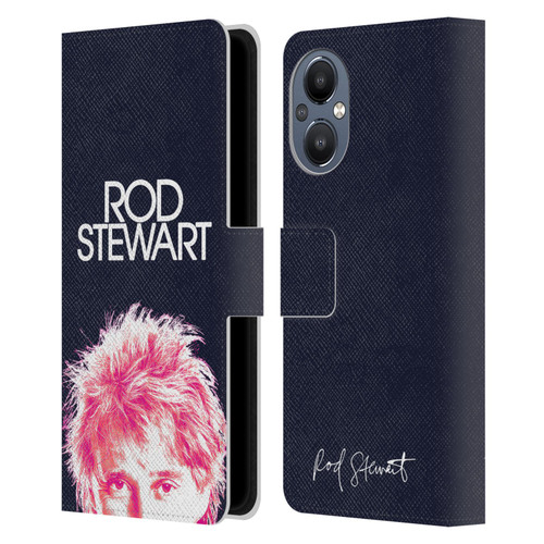 Rod Stewart Art Neon Leather Book Wallet Case Cover For OnePlus Nord N20 5G